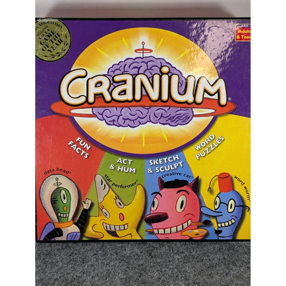 Cranium Board Game 1998 Edition Party Game Word Puzzles Trivia Creative Cat